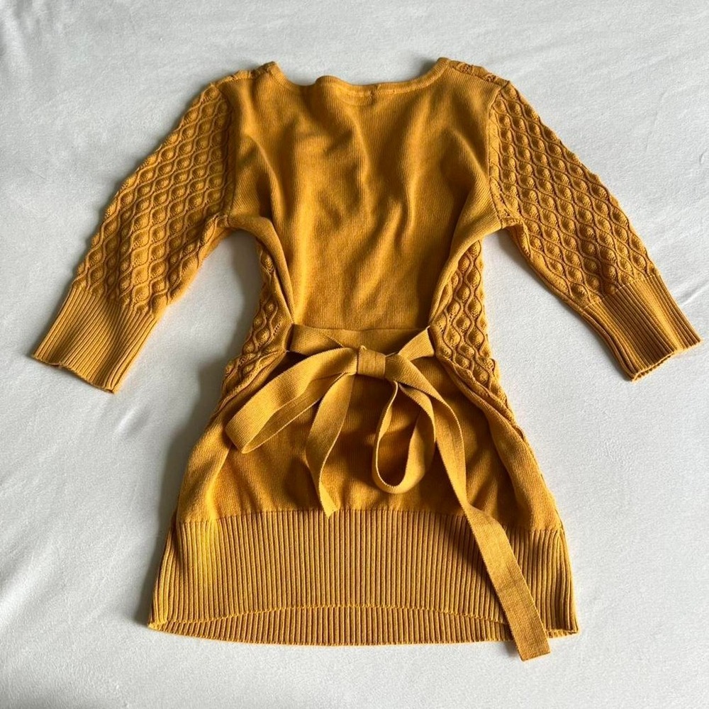 Mustard Yellow Sweater Effie's Heart cottagecore fairy grannycore designer - Picture 6 of 7